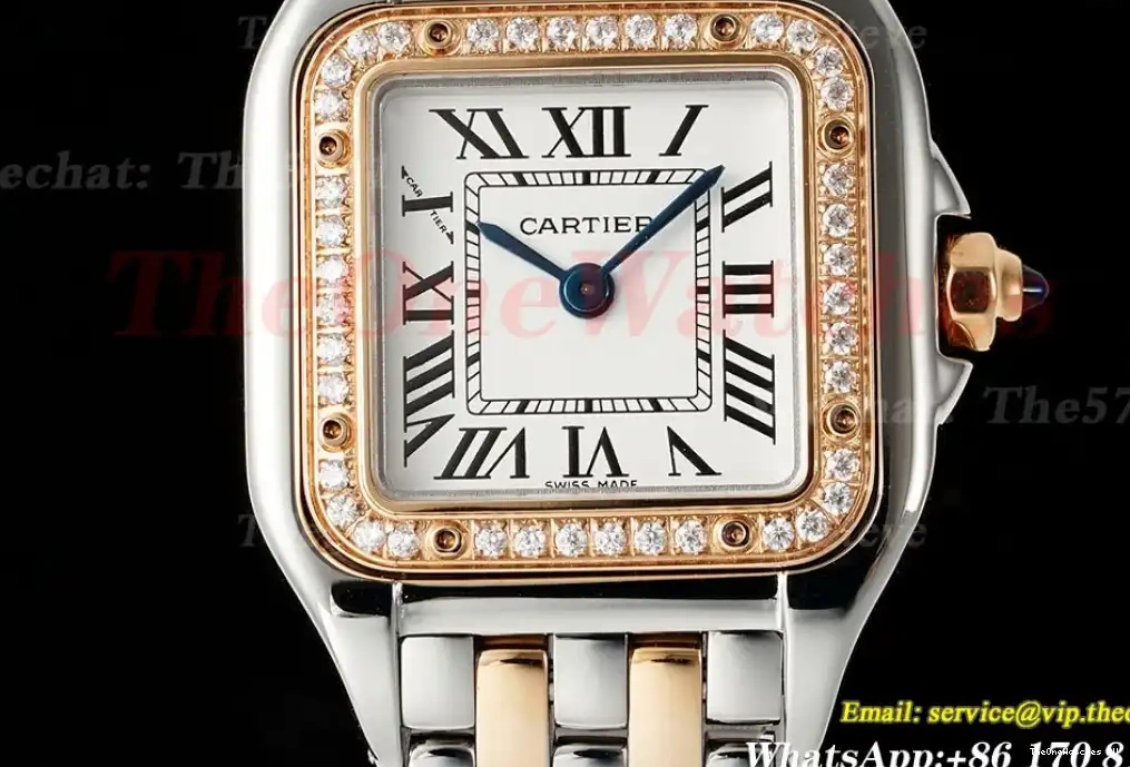 Ladies RG Dia De White Panthere Quartz SS 22mm AF Small Secrete 0330